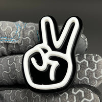 1PC Peace Hand 3D Acrylic Badge - Car Truck Emblem Fender Tailgate Trunk Sticker