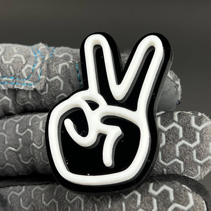 1PC Peace Hand 3D Acrylic Badge - Car Truck Emblem Fender Tailgate Trunk Sticker