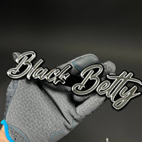 1PC Black Betty 3D Acrylic Badge - Car Truck Emblem Fender Sticker