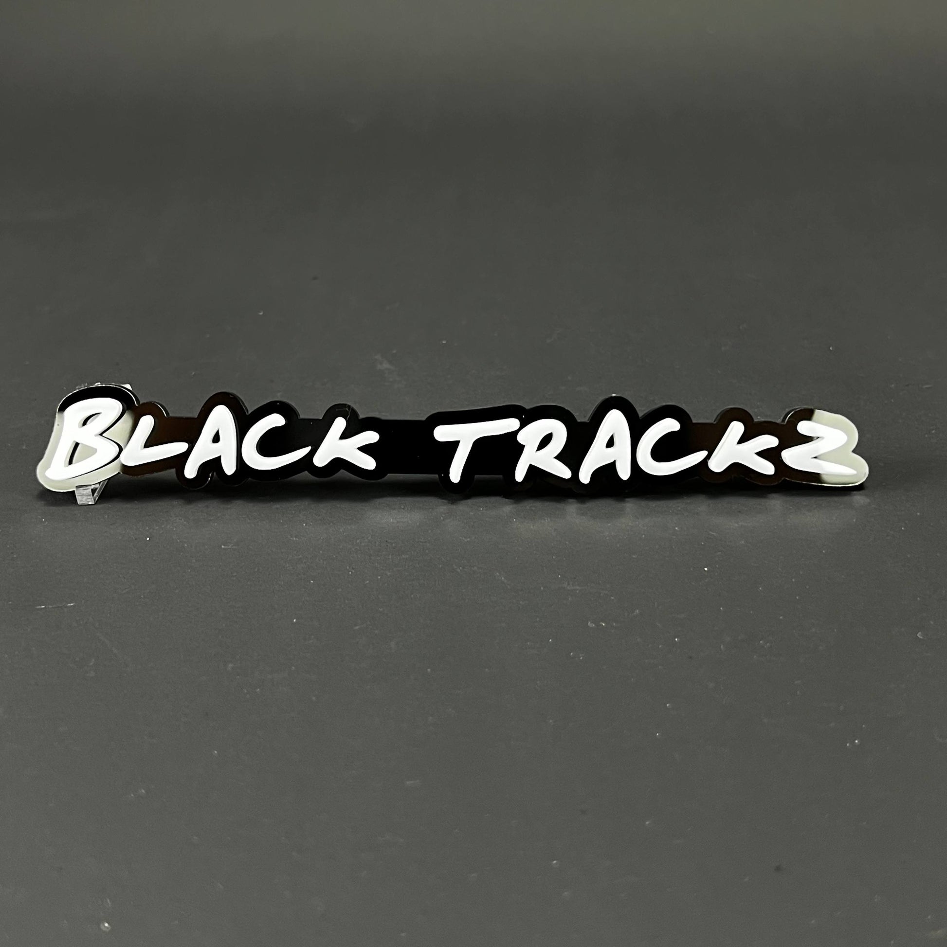 1PC BLACK TRACKZ 3D Acrylic Badge - Car Truck Emblem Fender Sticker