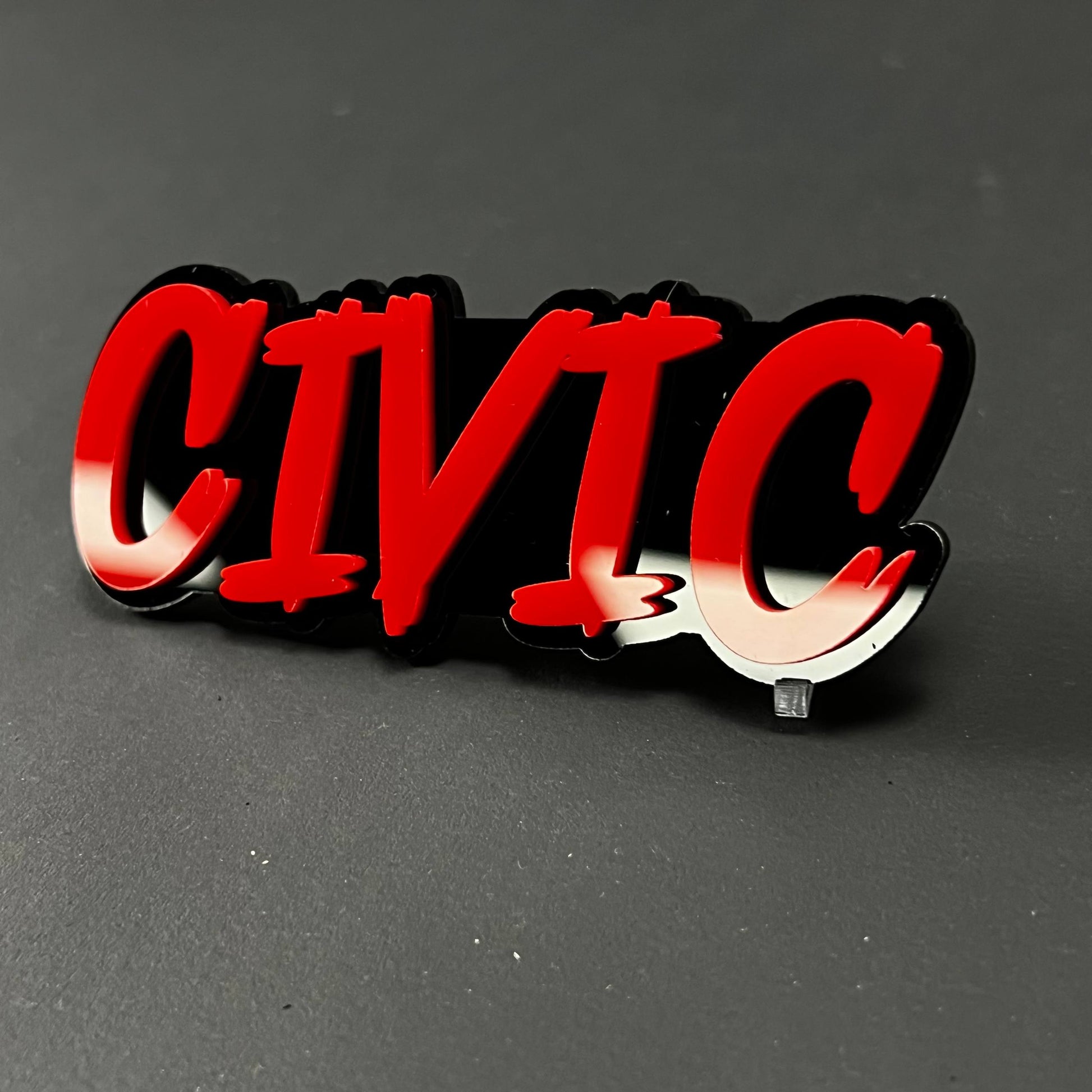 1PC CIVIC 3D Acrylic Badge - Car Truck Emblem Fender Tailgate Trunk Sticker