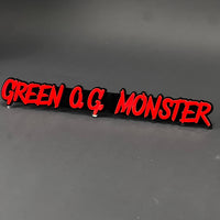 1PC GREEN O.G. MONSTER 3D Acrylic Badge - Car Truck Emblem Fender Sticker