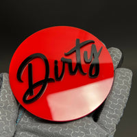 1PC Dirty 3D Acrylic Badge - Car Truck Emblem Fender Tailgate Trunk Sticker