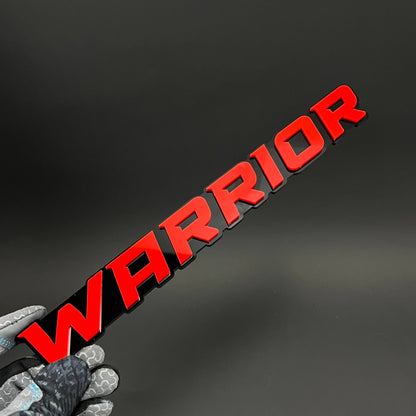 1PC WARRIOR 3D Acrylic Badge - Car Truck Emblem Fender Tailgate Trunk Sticker