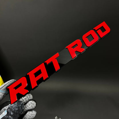 1PC RAT ROD 3D Acrylic Badge - Car Truck Emblem Fender Tailgate Trunk Sticker