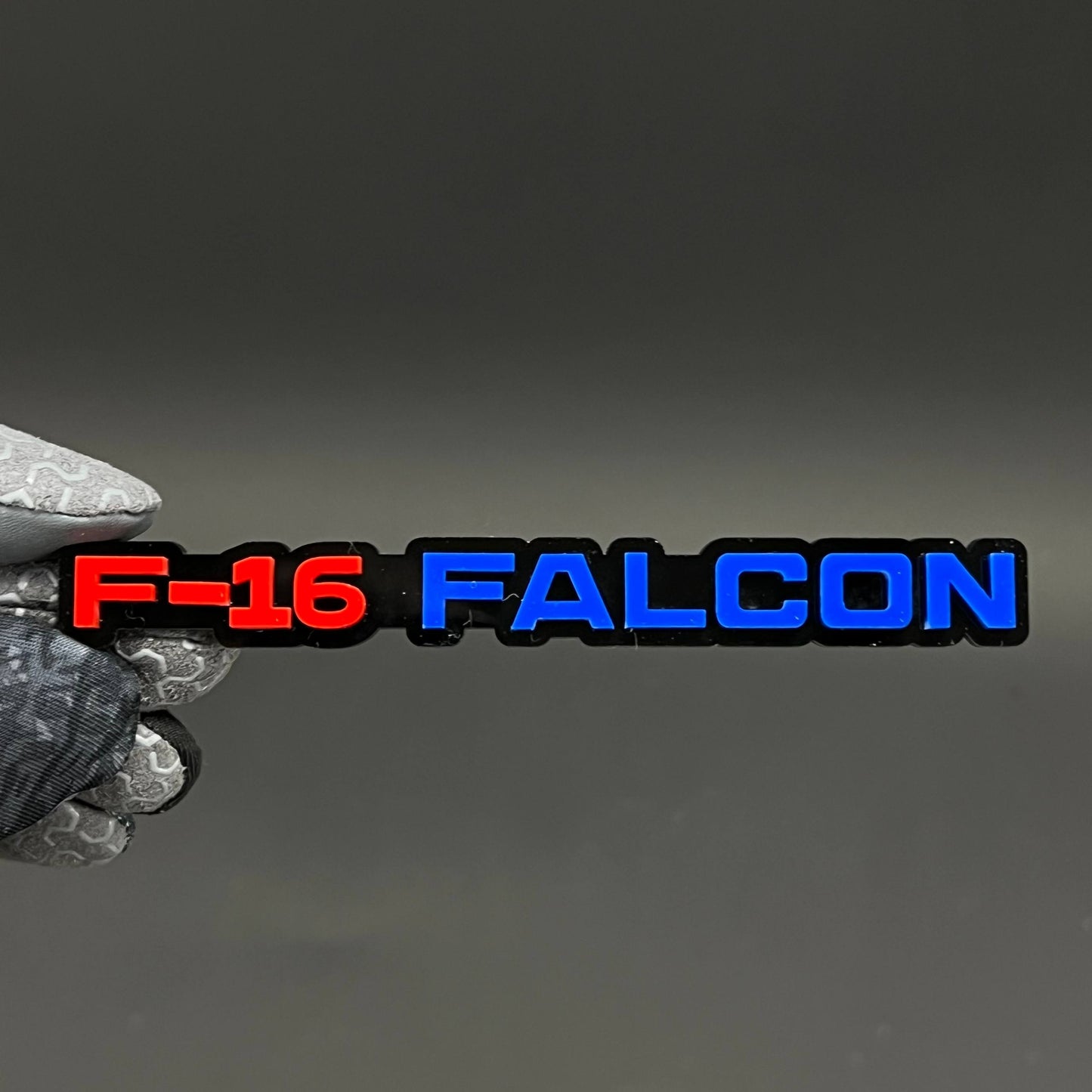 1PC F-16 FALCON 3D Acrylic Badge - Car Truck Emblem Fender Sticker