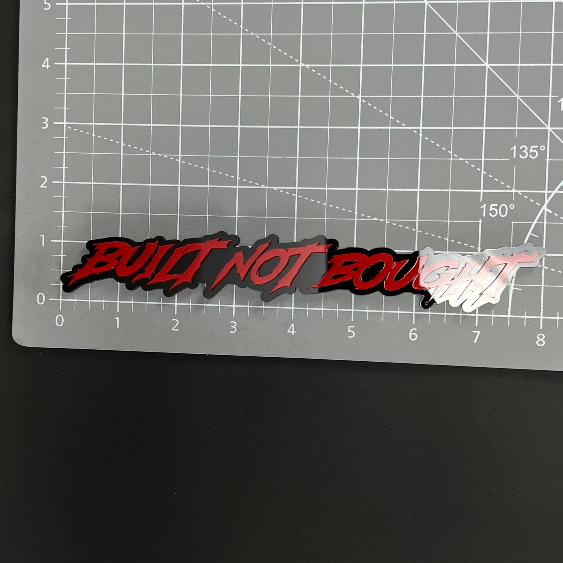 1PC BUILT NOT BOUGHT 3D Acrylic Badge - Car Truck Emblem Fender Sticker