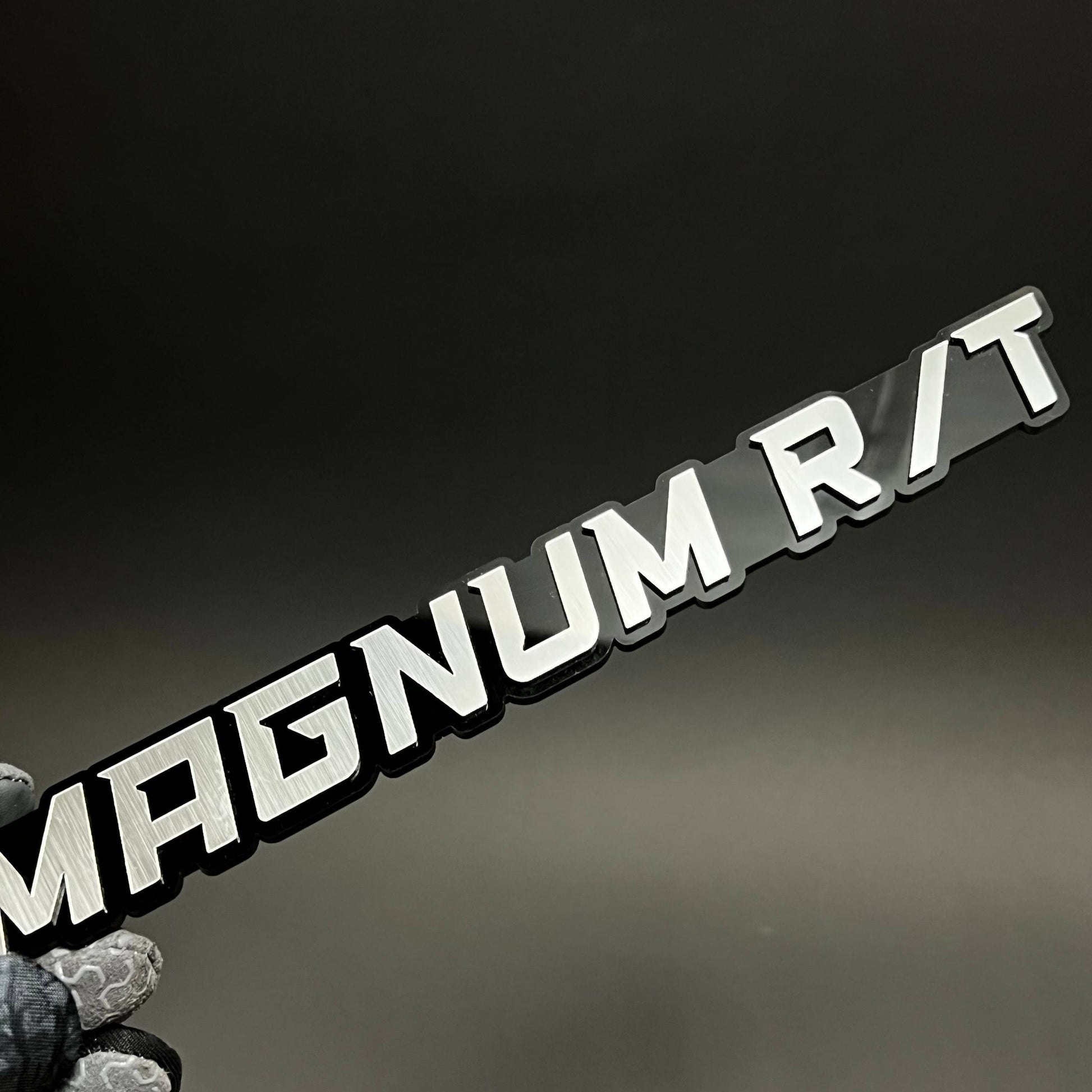 1PC MAGNUM R/T 3D Acrylic Badge - Car Truck Emblem Fender Tailgate Trunk Sticker