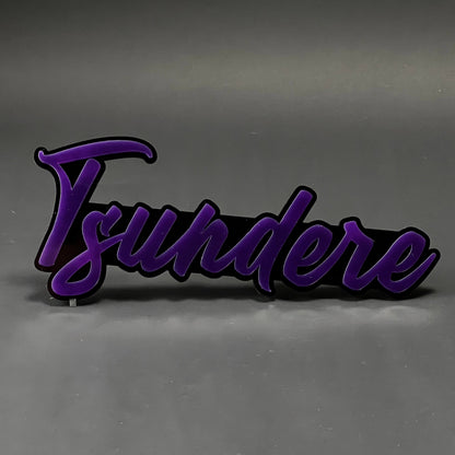 1PC Tsundere 3D Acrylic Badge - Car Truck Emblem Fender Tailgate Trunk Sticker