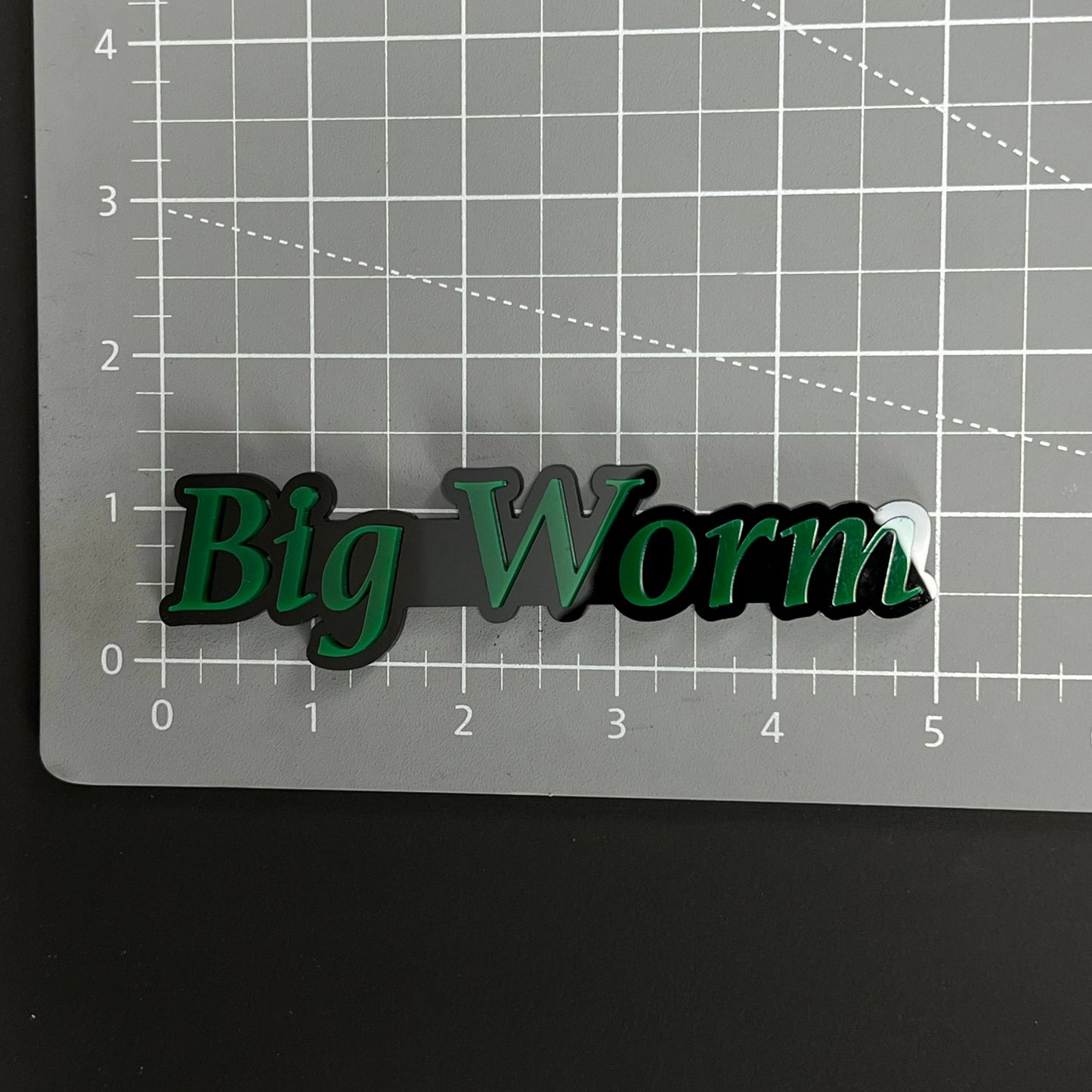1PC Big Worm 3D Acrylic Badge - Car Truck Emblem Fender Tailgate Trunk Sticker