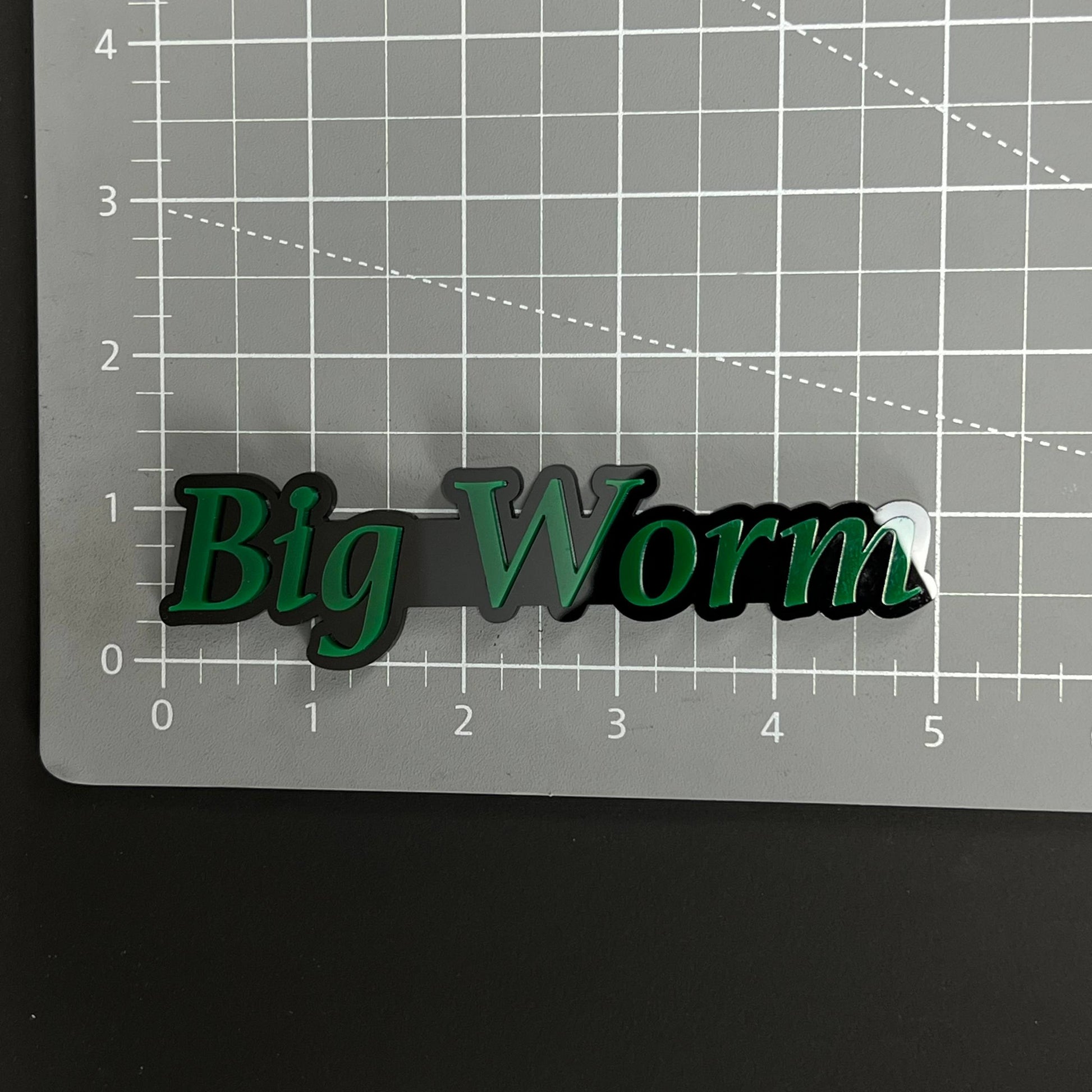 1PC Big Worm 3D Acrylic Badge - Car Truck Emblem Fender Tailgate Trunk Sticker