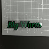 1PC Big Worm 3D Acrylic Badge - Car Truck Emblem Fender Tailgate Trunk Sticker