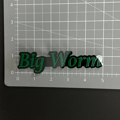 1PC Big Worm 3D Acrylic Badge - Car Truck Emblem Fender Tailgate Trunk Sticker