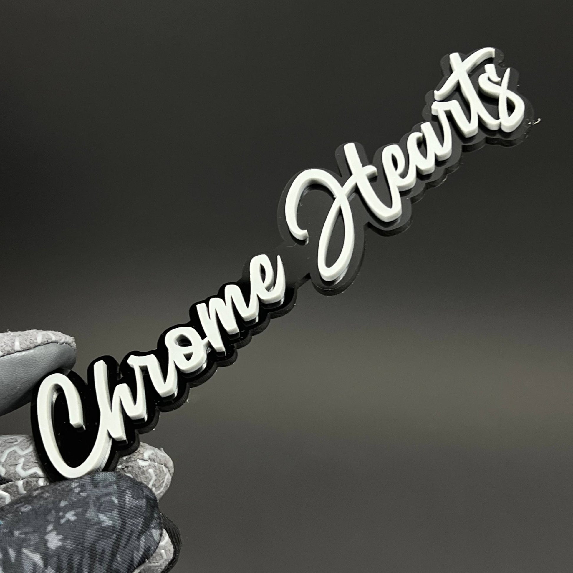 1PC Chrome Hearts 3D Acrylic Badge - Car Truck Emblem Fender Sticker