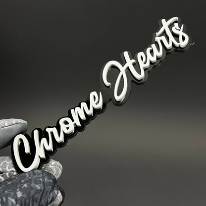 1PC Chrome Hearts 3D Acrylic Badge - Car Truck Emblem Fender Sticker