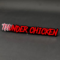 1PC THUNDER CHICKEN 3D Acrylic Badge - Car Truck Emblem Fender Sticker