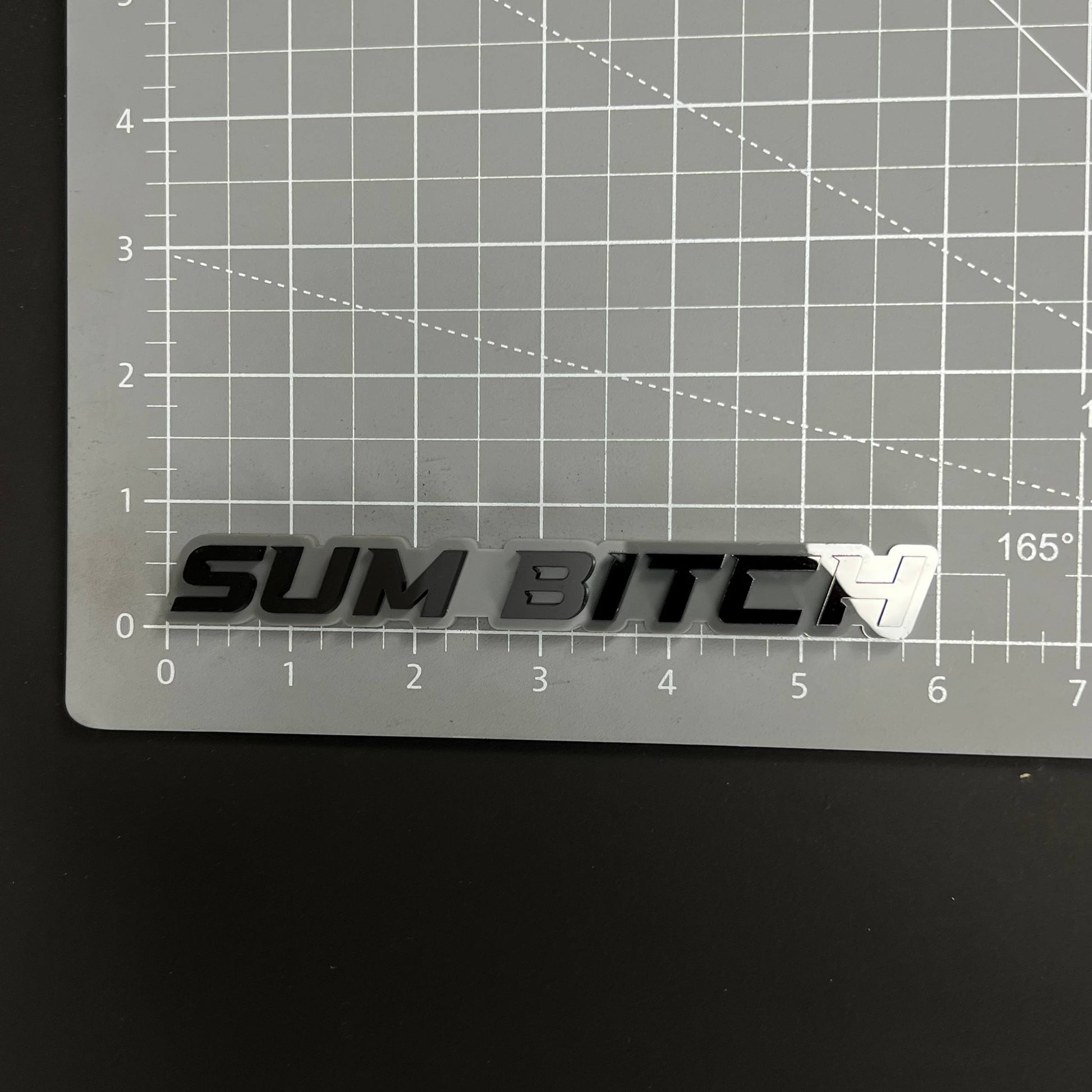 1PC SUM BITCH 3D Acrylic Badge - Car Truck Emblem Fender Tailgate Trunk Sticker