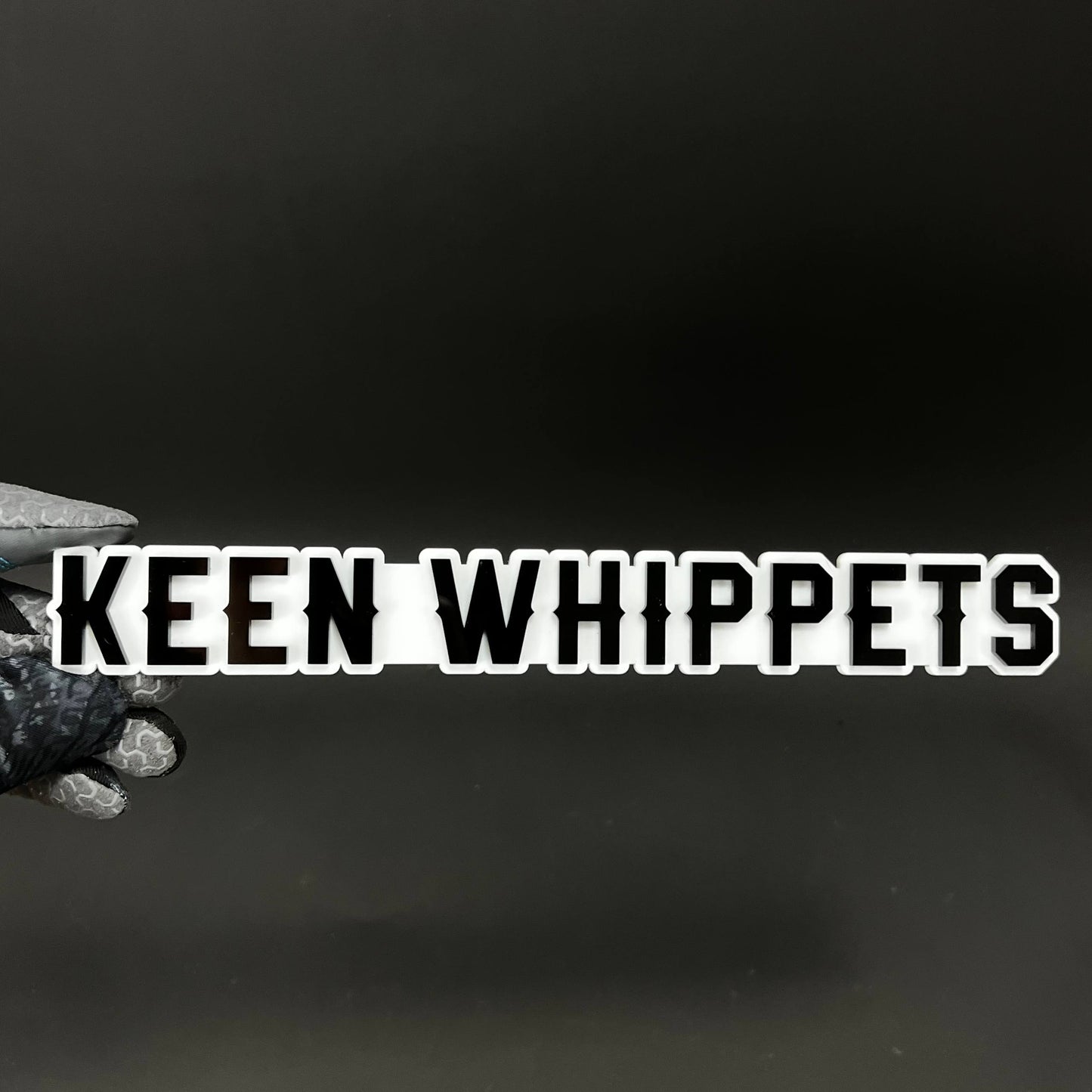 1PC KEEN WHIPPETS 3D Acrylic Badge - Car Truck Emblem Fender Sticker