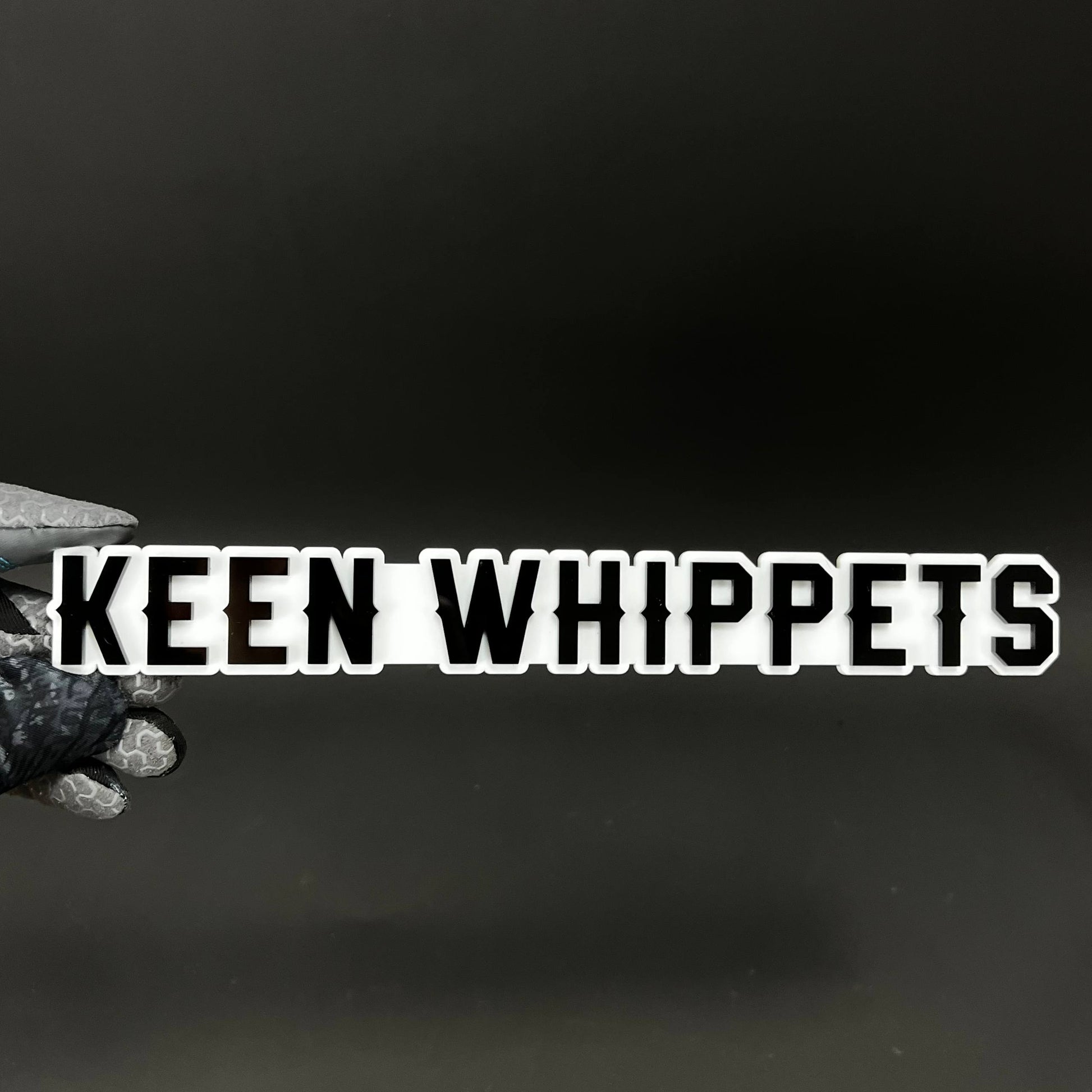 1PC KEEN WHIPPETS 3D Acrylic Badge - Car Truck Emblem Fender Sticker