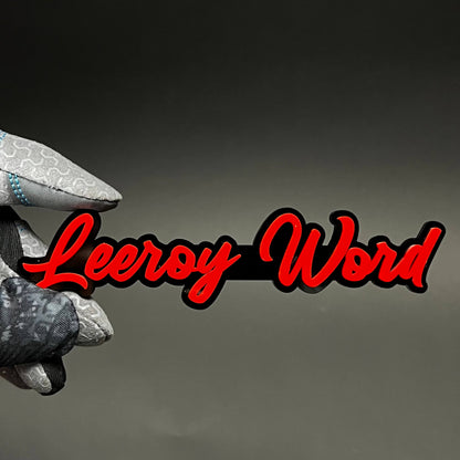 1PC Leeroy Word 3D Acrylic Badge - Car Truck Emblem Fender Sticker