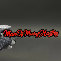 1PC ManOfManyHustles 3D Acrylic Badge - Car Truck Emblem Fender Sticker