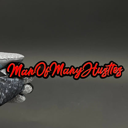 1PC ManOfManyHustles 3D Acrylic Badge - Car Truck Emblem Fender Sticker