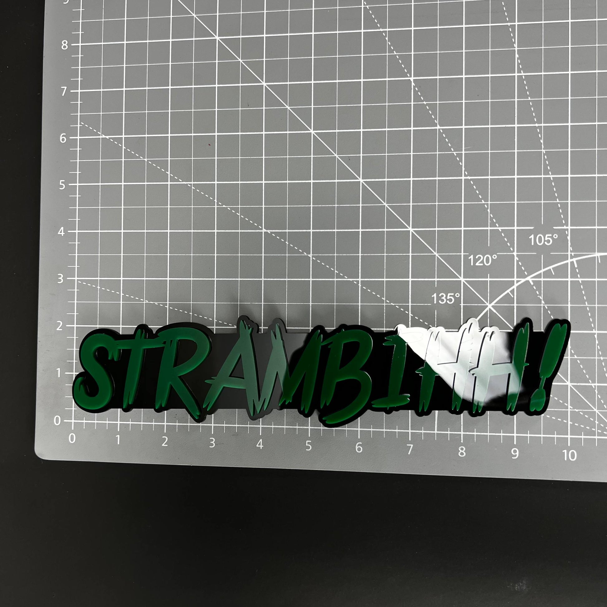 1PC STRAMBIHH! 3D Acrylic Badge - Car Truck Emblem Fender Tailgate Trunk Sticker