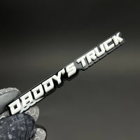 1PC DADDY'S TRUCK 3D Acrylic Badge - Car Truck Emblem Fender Sticker