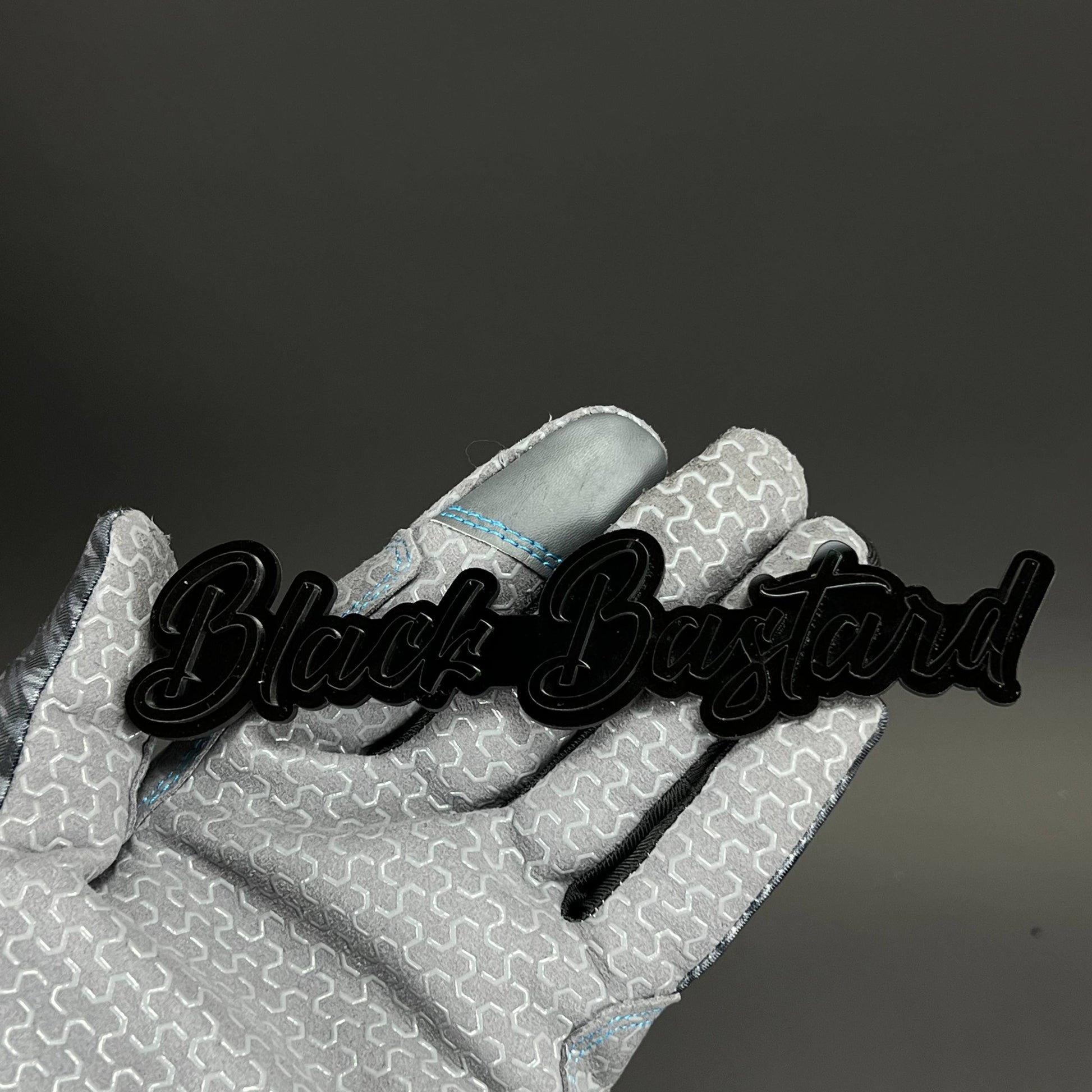 1PC Black Bastard 3D Acrylic Badge - Car Truck Emblem Fender Sticker
