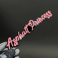 1PC Asphalt Princess 3D Acrylic Badge - Car Truck Emblem Fender Sticker