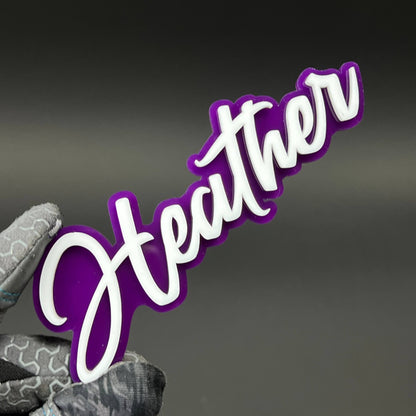 1PC Heather 3D Acrylic Badge - Car Truck Emblem Fender Tailgate Trunk Sticker