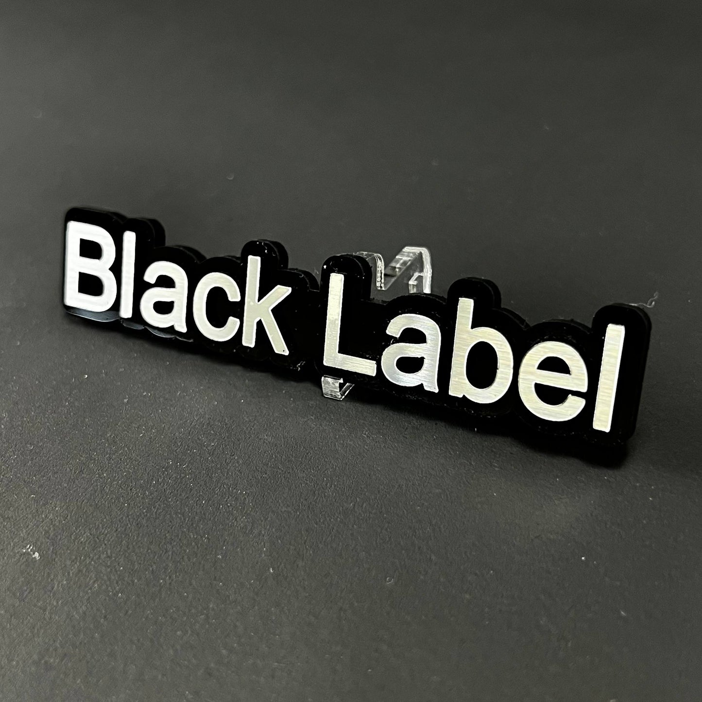 1PC Black Label 3D Acrylic Badge - Car Truck Emblem Fender Sticker