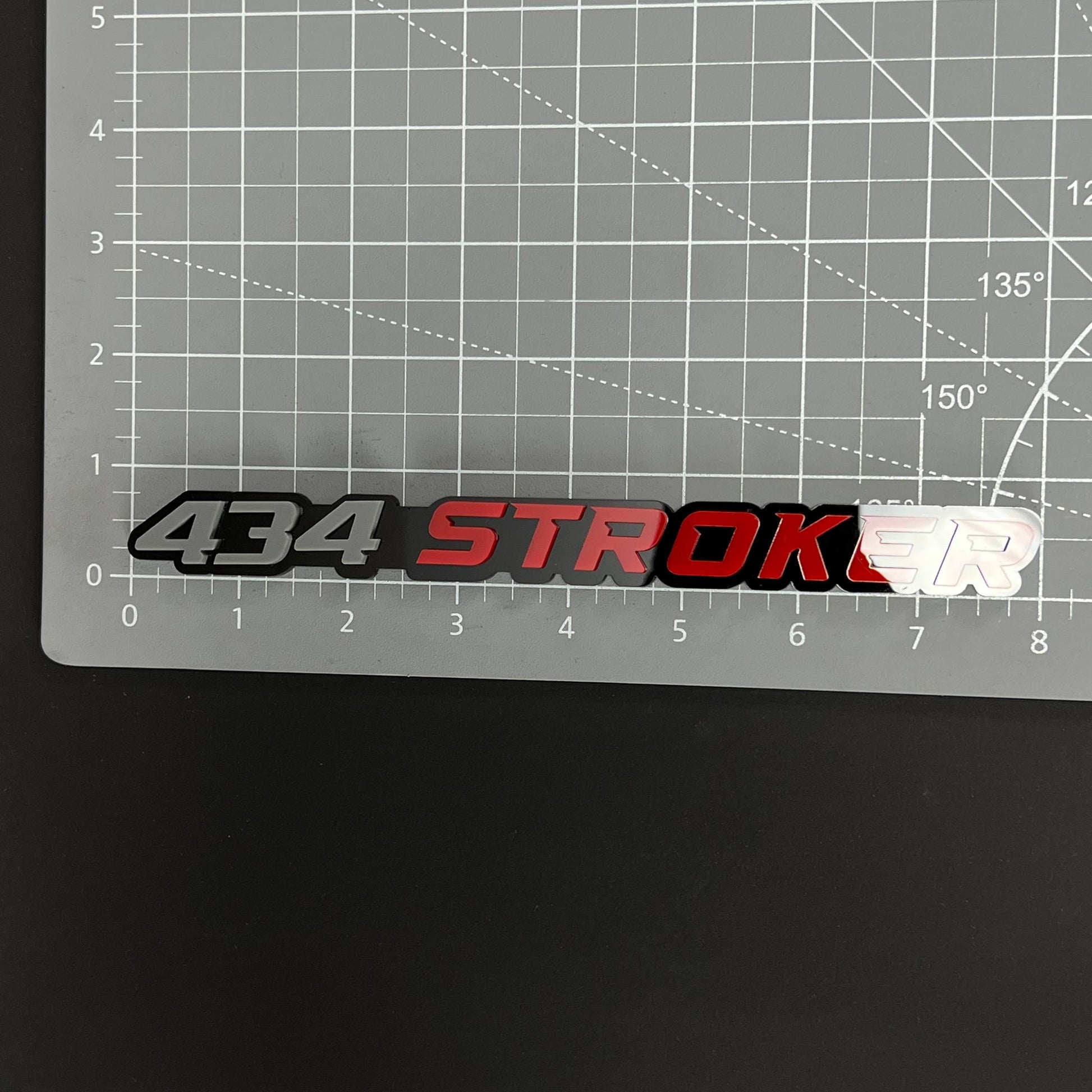 1PC 434 STROKER 3D Acrylic Badge - Car Truck Emblem Fender Sticker