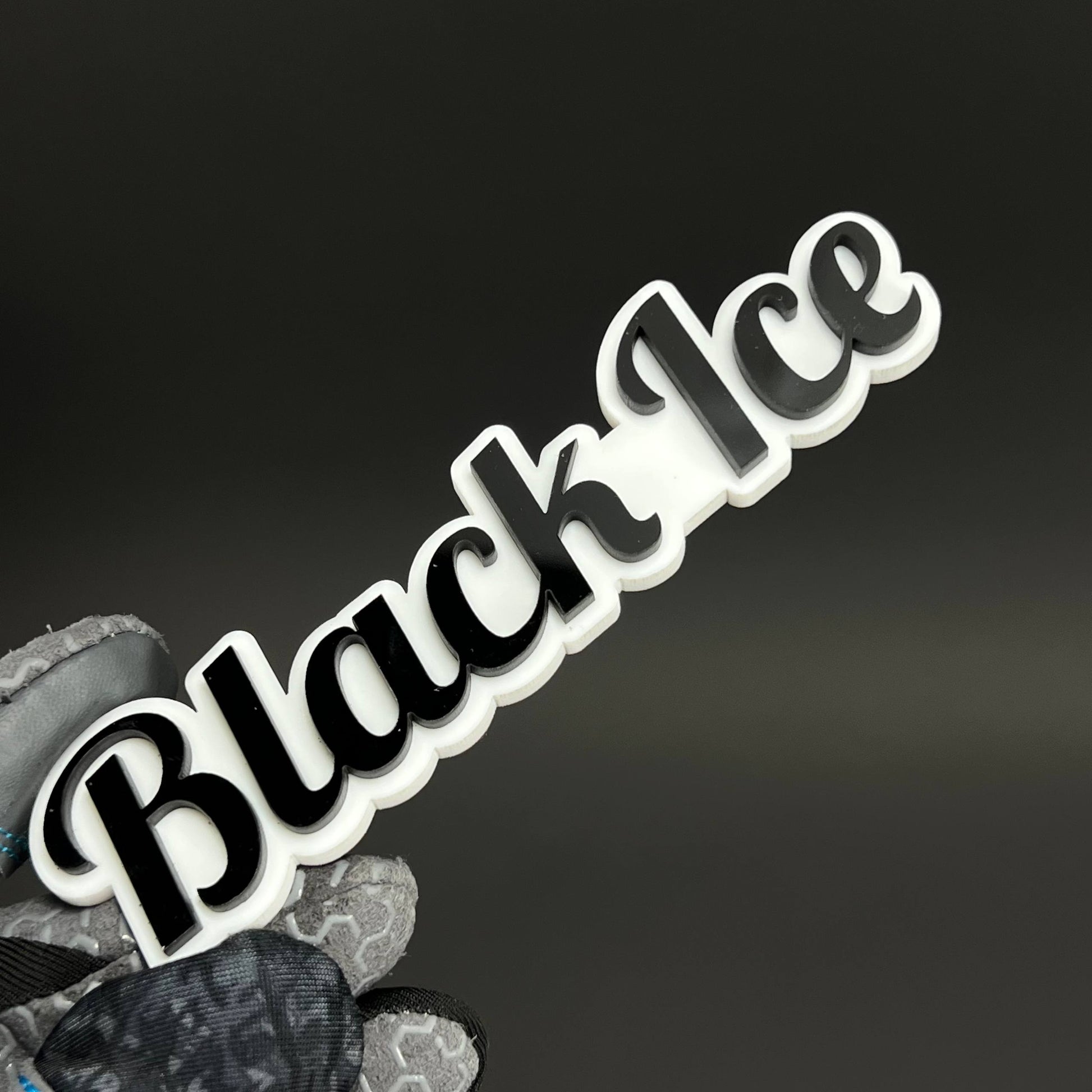 1PC Black Ice 3D Acrylic Badge - Car Truck Emblem Fender Tailgate Trunk Sticker
