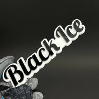 1PC Black Ice 3D Acrylic Badge - Car Truck Emblem Fender Tailgate Trunk Sticker