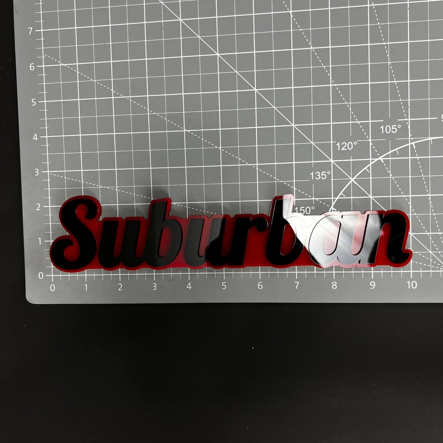 1PC Suburban 3D Acrylic Badge - Car Truck Emblem Fender Tailgate Trunk Sticker