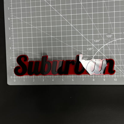 1PC Suburban 3D Acrylic Badge - Car Truck Emblem Fender Tailgate Trunk Sticker