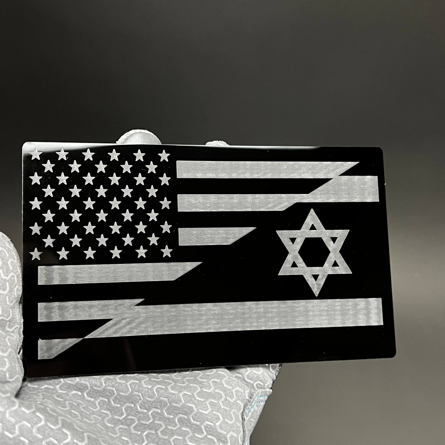 1PC USA Israel Flag 3D Acrylic Badge - Car Truck Emblem Fender Sticker