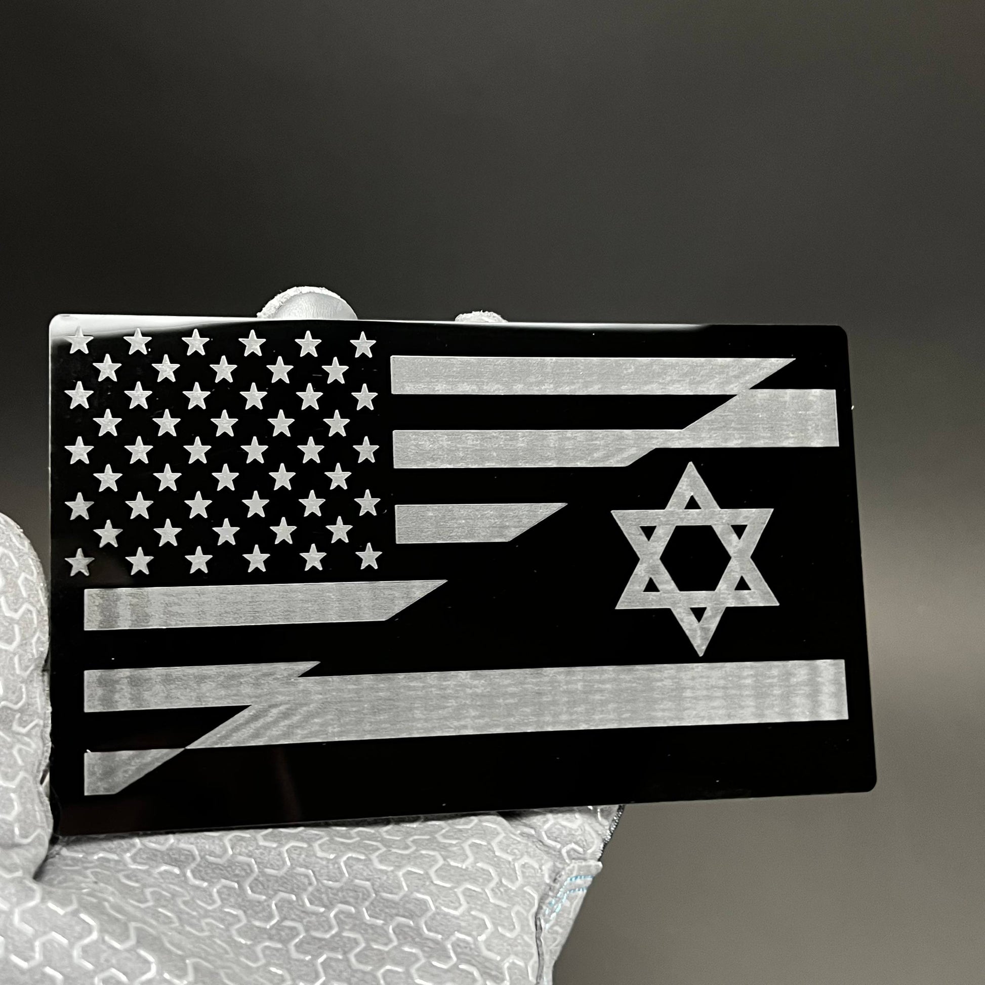 1PC USA Israel Flag 3D Acrylic Badge - Car Truck Emblem Fender Sticker