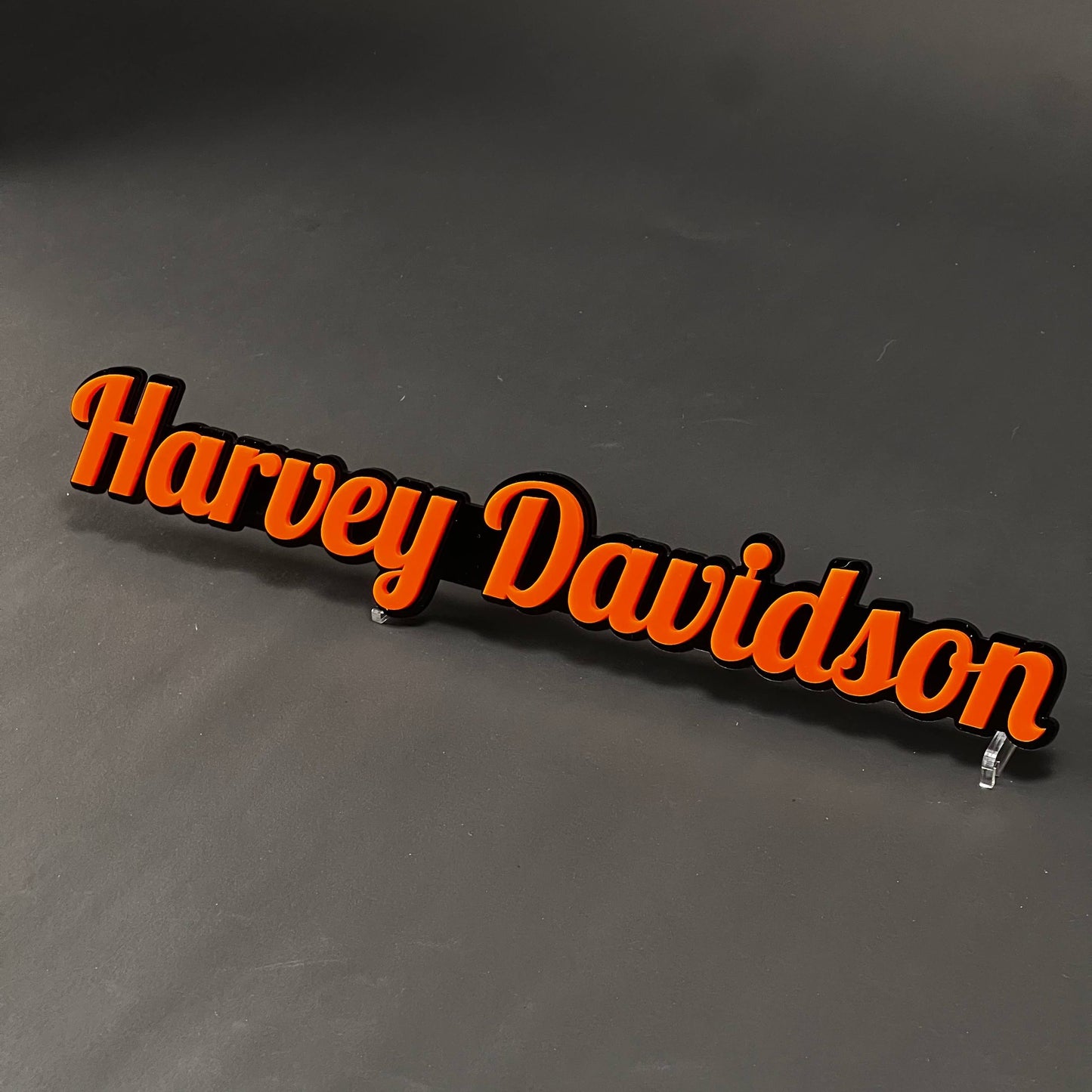 1PC Harvey Davidson 3D Acrylic Badge - Car Truck Emblem Fender Sticker