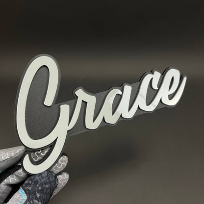 1PC Grace 3D Acrylic Badge - Car Truck Emblem Fender Tailgate Trunk Sticker
