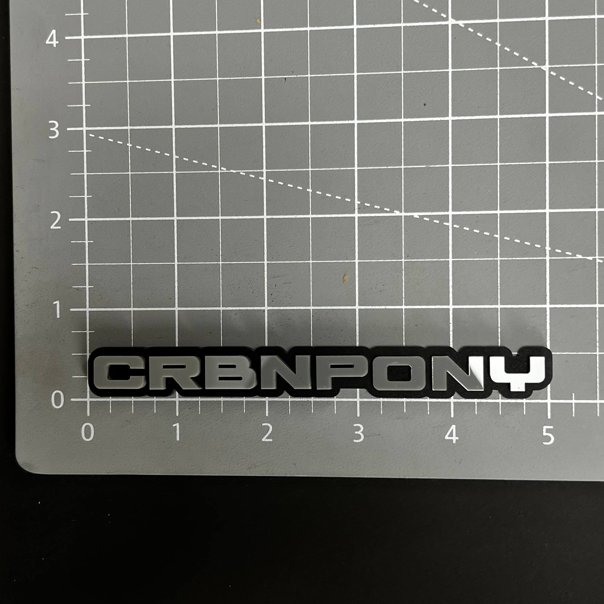 1PC CRBNPONY 3D Acrylic Badge - Car Truck Emblem Fender Tailgate Trunk Sticker