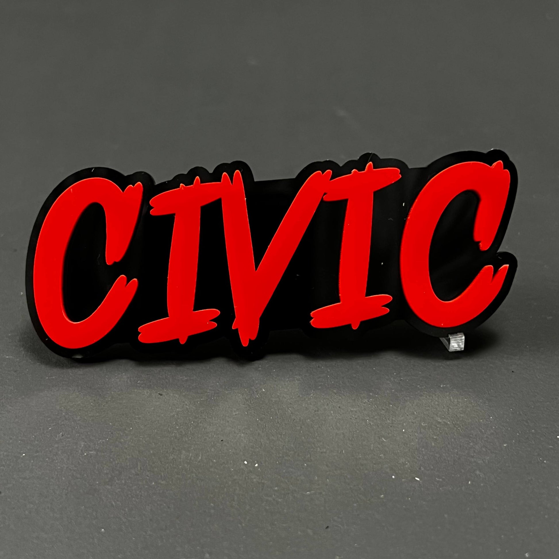 1PC CIVIC 3D Acrylic Badge - Car Truck Emblem Fender Tailgate Trunk Sticker