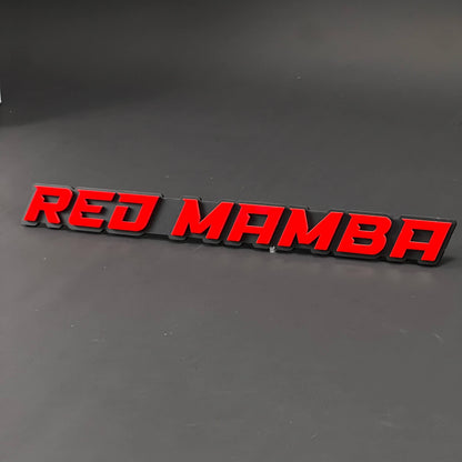 1PC RED MAMBA 3D Acrylic Badge - Car Truck Emblem Fender Tailgate Trunk Sticker