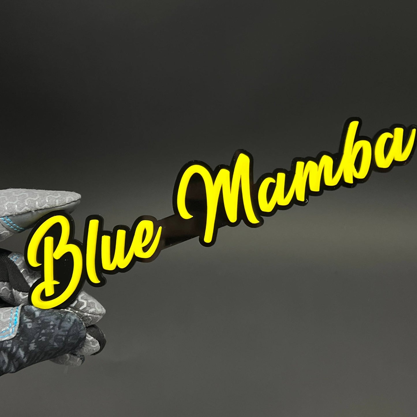 1PC Blue Mamba 3D Acrylic Badge - Car Truck Emblem Fender Tailgate Trunk Sticker