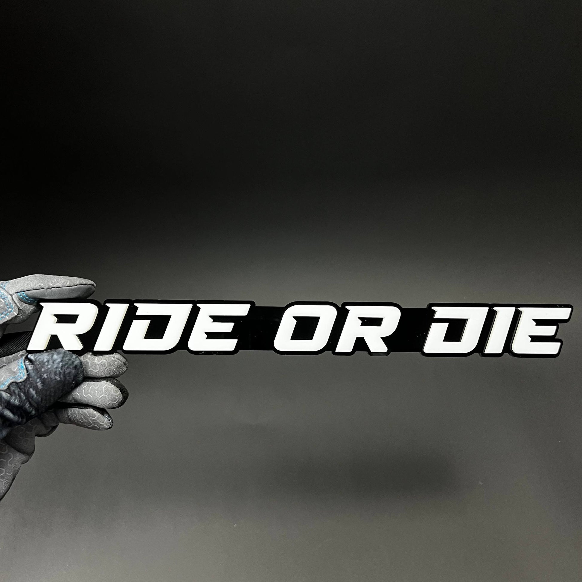 1PC RIDE OR DIE 3D Acrylic Badge - Car Truck Emblem Fender Sticker