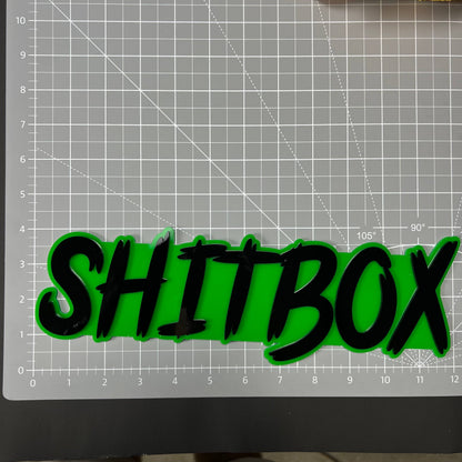 1PC SHITBOX 3D Acrylic Badge - Car Truck Emblem Fender Tailgate Trunk Sticker