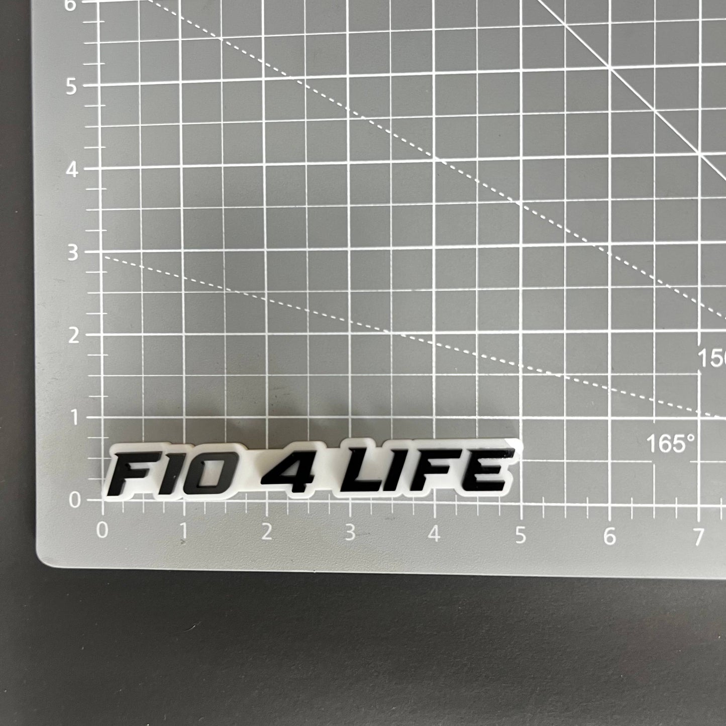 1PC F10 4 LIFE 3D Acrylic Badge - Car Truck Emblem Fender Tailgate Trunk Sticker