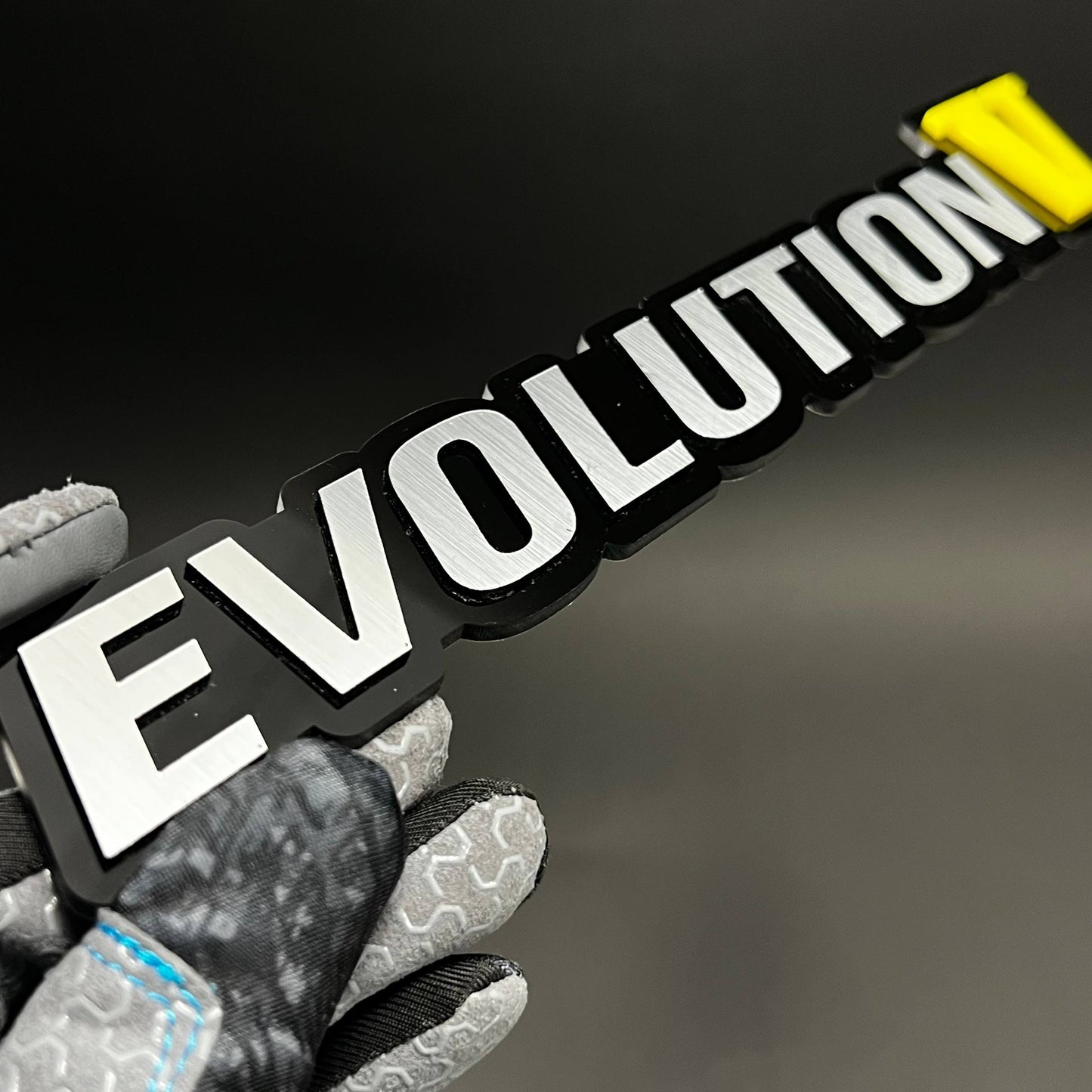 1PC EVOLUTION V 3D Acrylic Badge - Car Truck Emblem Fender Sticker