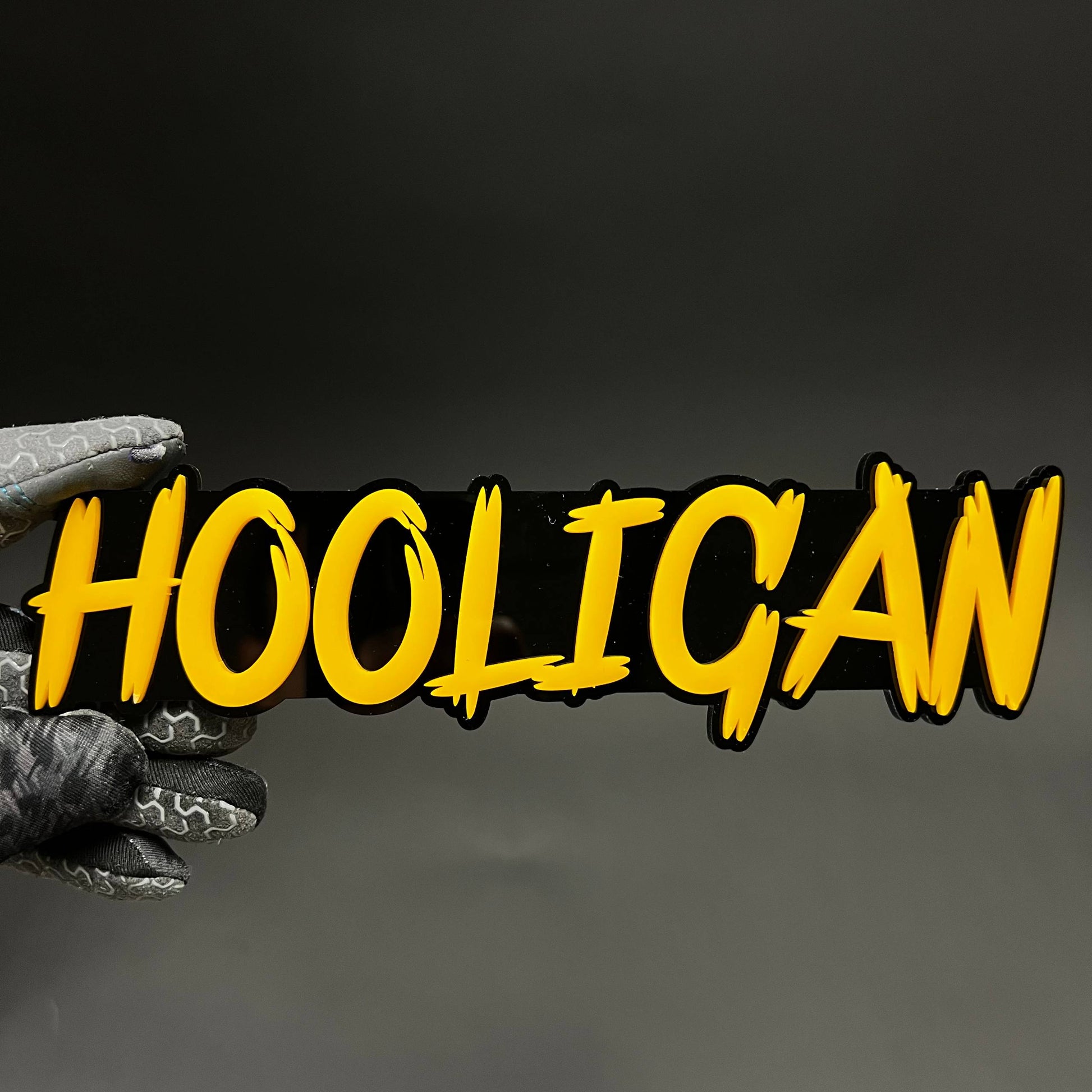 1PC HOOLIGAN 3D Acrylic Badge - Car Truck Emblem Fender Tailgate Trunk Sticker